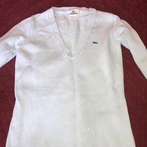 Lacoste Pale Sage V-neck Sweater Size 36 (S)